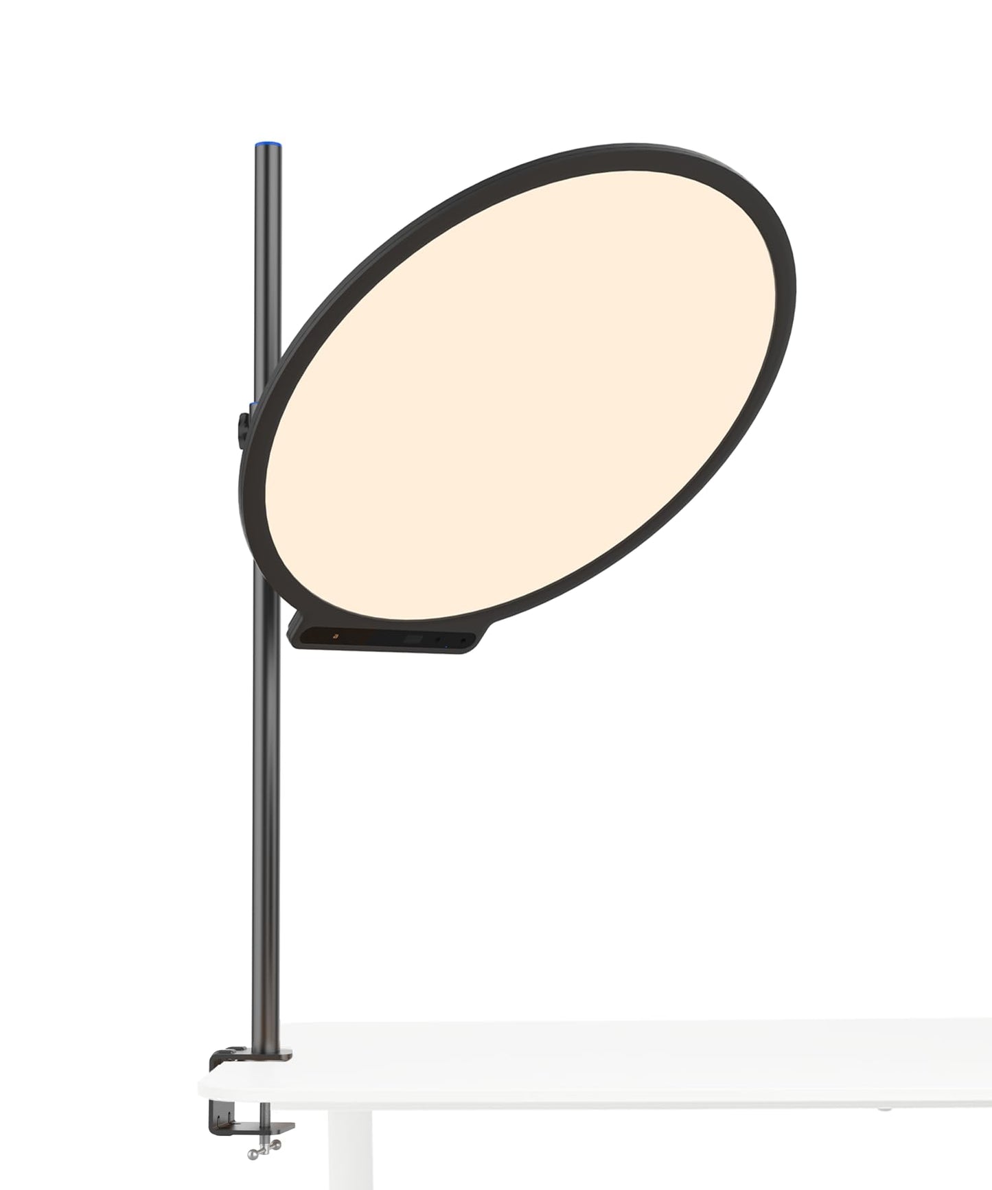 amaran Verge Max LED Video Light,60W Bi-Color 22in Circular Edge-lit Panel Light,APP Control with Desk Clamp Stand Dimmable Desk Light for Home Office, Gaming, Podcast, Live Streaming (Charcoal)