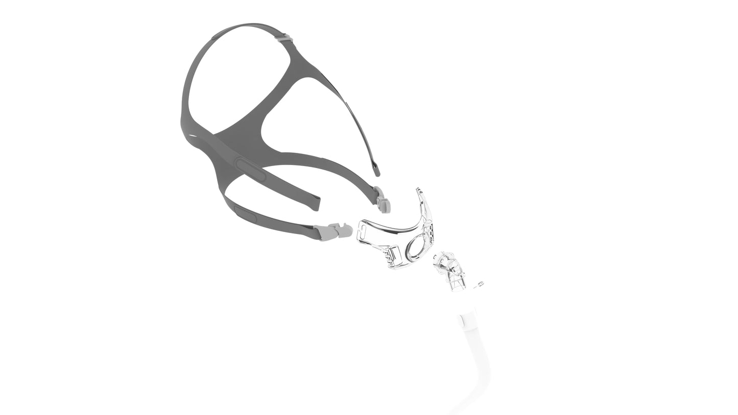 Roya Medical Assembly Kit for Amara View, Frame + Hose + Head Strap + Clips (No Cushion)