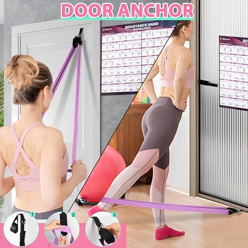 Goocrun Fabric Resistance Bands for Working Out, Wide Booty Belt with Multiple Resistance Levels. Yoga Balance Balls. Grea...