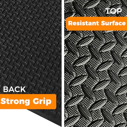 4x6ft Gym Floor Mat 10mm Thick - Large TPE/NPE Foam Workout Mat for Home Gym, Garage Floor, Yoga & Exercise - Non-Slip Ec...