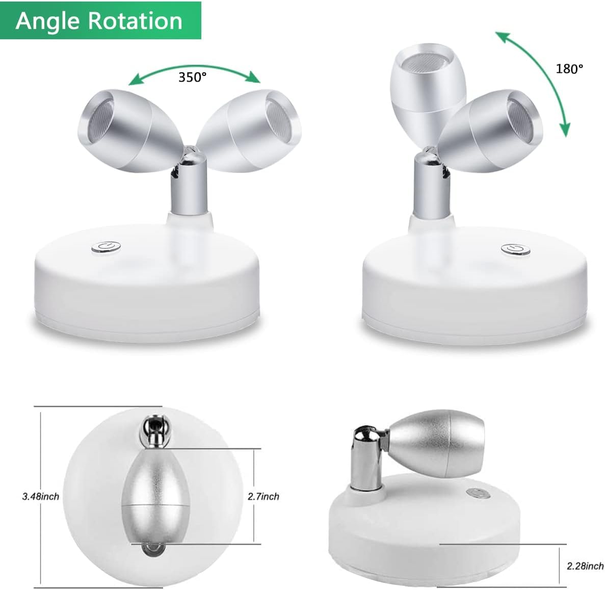 Kindeep Rgb Wireless Led Puck Light, 4000K Warm White, Battery Operated, Remote Control, 6 Pack, Silver, Model Lsl001