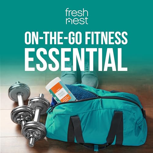 Fresh Nest Fitness Equipment Wipes - Cleaning Wipes for Yoga Mats, Pilates Studios, Gyms, Peloton & Cycle Bikes, Spas - Fr...