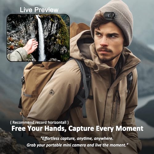 Catchallway 4K Mini Body Camera Action Cam with Audio & Video Recording -128G Thumb Size Hands Free Body Worn Cameras - We...