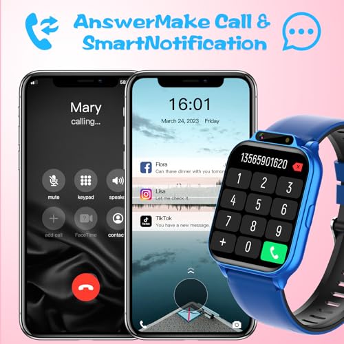1.85" Kids Watch, AI(Translation/Q&A/Watch Face/Image Recognition)Smartwatches with Heart Rate,Sleep Monitor,Video Music P...