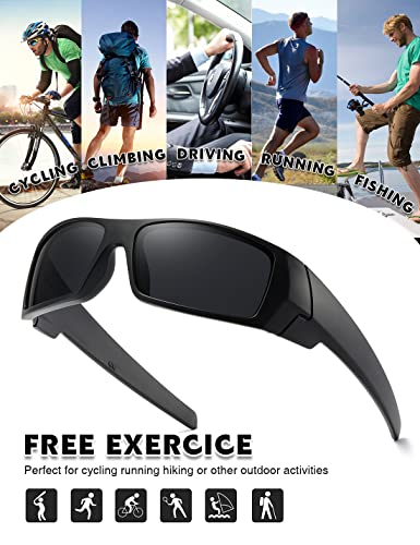TIANYESY Polarized Sunglasses Men Womens Trendy Retro Sports Rectangular Wrap Around Vintage Shot Shield