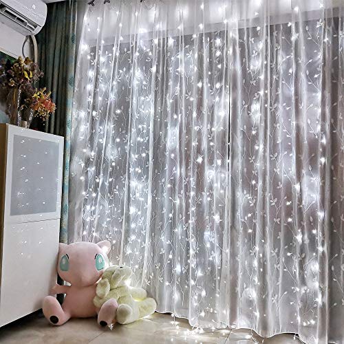 Honche Led Curtain String Lights with Remote for Bedroom Wedding Party Festive Season Propose Marriage Window Christmas De...