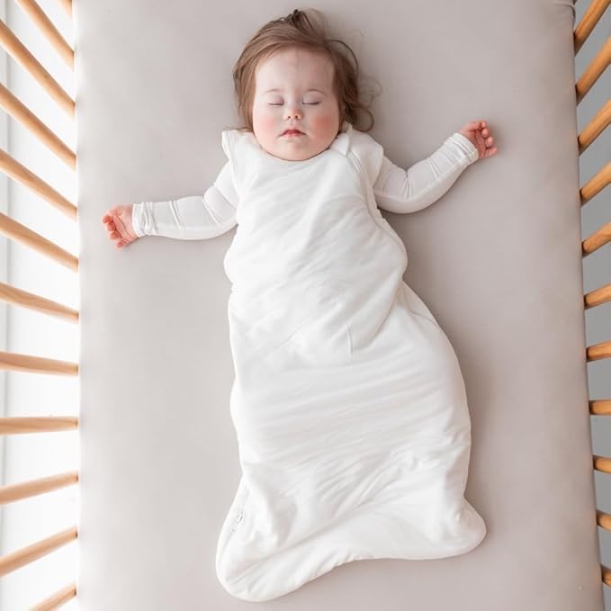 Kyte Baby Soft Crib Sheet - Standard Fitted Crib Sheet Made with Rayon from Bamboo, Ultra-Gentle and Breathable (Ecru Roar)