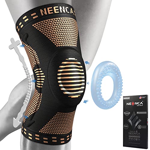 NEENCA Copper Knee Brace for Knee Pain, Knee Support with Patella Pad & Side Stabilizers, Compression Knee Sleeve for Spor...