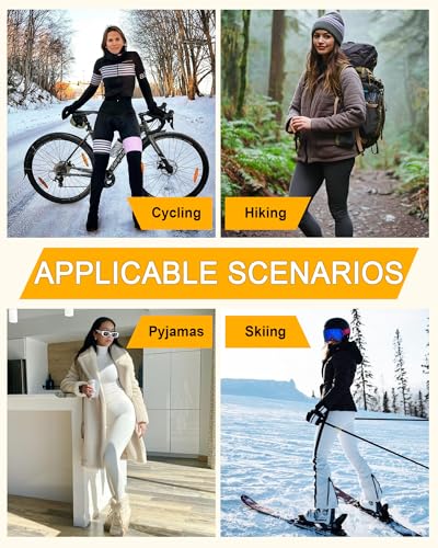 FULLSOFT Thermal Underwear for Women-Fleece Lined Long Johns Long Sleeve Shirt Legging Lounge Set Cold Weather Top Bottom
