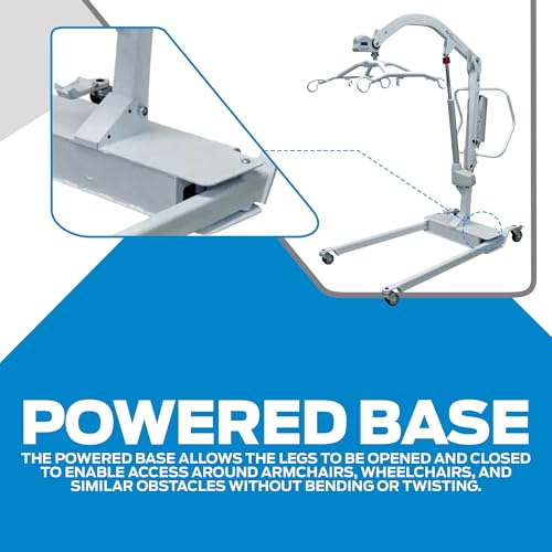 Joerns Hoyer HPL700 Bariatric Electric Patient Lift, 700 lbs Capacity, Power Operated Base, Wide Cradle, Oversized Handle...