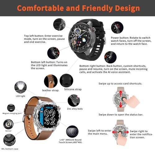 Fitness Tracker Watch with Heart Rate Monitor Activity Tracker with Pedometer Smart Watch Sleep Monitor with Step Counter ...