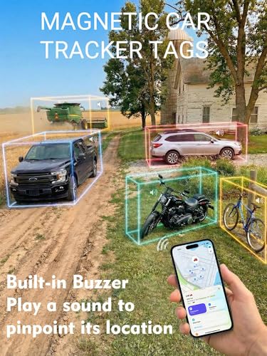 Findcard Air Tracker Tag Hidden Ultra Magnetic Finder for Vehicles, | No Monthly Fee | 5-Year Battery | Works with Apple F...