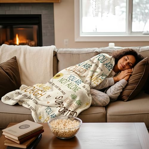 Get Well Soon Gifts for Women Mom After Surgery, Hug Healing Blanket Breast Cancer Care Warm Gift for Patient, Inspiration...