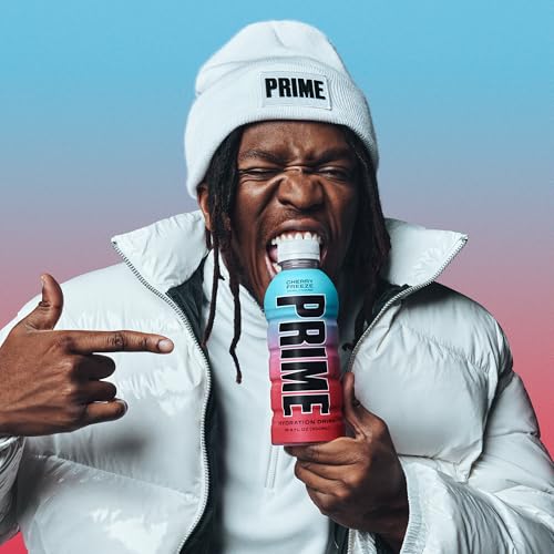 PRIME Hydration CHERRY FREEZE, Sports Drinks, Electrolyte Enhanced for Replenishing Fluids, 250mg BCAAs, B Vitamins, Antio...