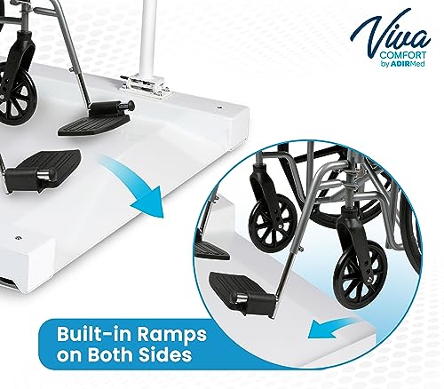 VivaComfort Wheelchair Scale Bariatric Wheelchair Scale with Ramp, 1100 lb / 500 Kg Capacity