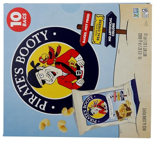 PIRATE BRANDS Aged White Cheddar Rice & Corn Puffs 10pk, 5 OZ