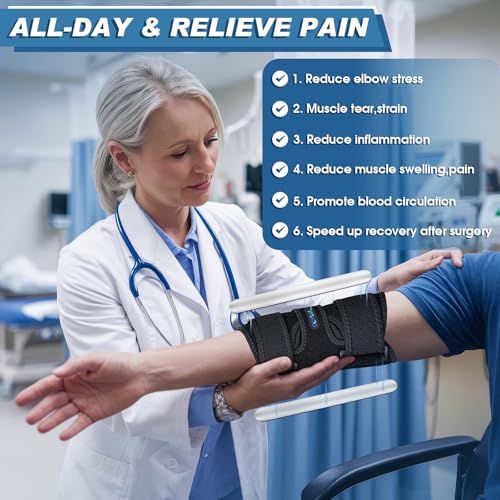 TISMOD Elbow Brace, Elbow Splint for Cubital Tunnel Brace for Sleeping-Immobilizer for Ulnar Nerve Brace Elbow Pain fit Me...