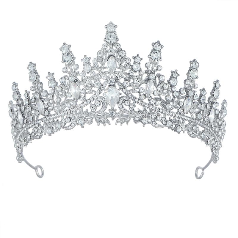 Silver Tiara Crown for Women,Wedding Tiaras for Bride,Princess Crowns and Tiaras for Girl,Crowns for Birthday Halloween Co...