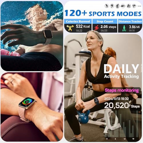 MorePro Health Fitness Tracker with 24/7 Heart Rate/Blood Pressure Monitor, Blood Oxy-gen/Sleep Tracking, 120+ Sports Acti...