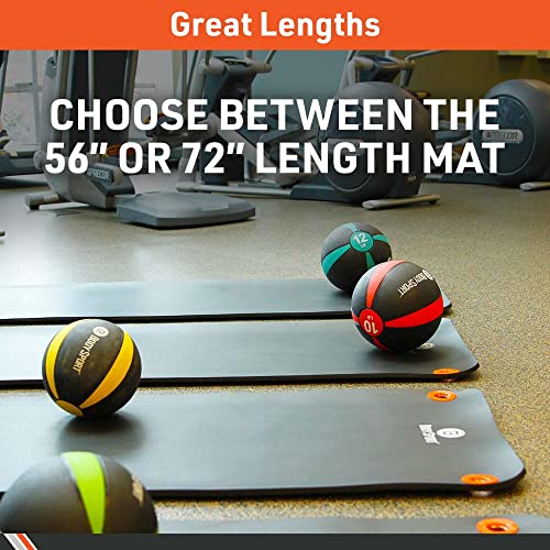 Body Sport 1/2 Inch Non-Slip Exercise Mat with Carry Strap for Men & Women - Thick Foam Surface for Yoga, Pilates, Fitnes...