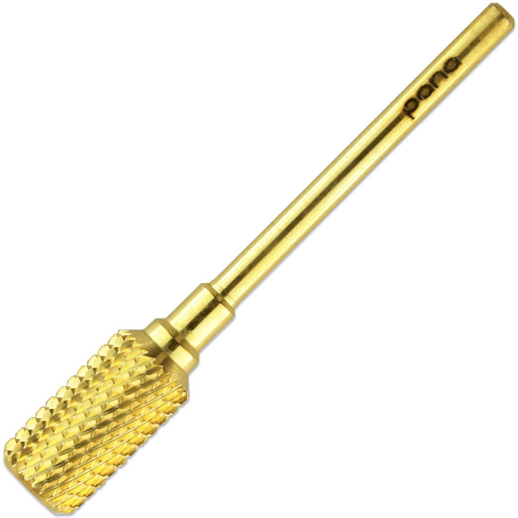 PANA Professional Pana Large Dome Top Barrel Carbide Bit 3/32 Shank Size (Coarse, Gold)