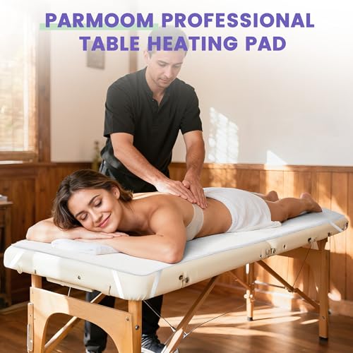 Massage Table Warmer Heating Pad Professional Massage Bed Warmer with 4 Timer, 8 Heat Settings, Overheat Protection for Ma...