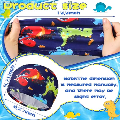 Geyoga 3 Pcs Kids Swim Caps for Boys Girls Age 2-12 Swimming Hat Pool Cap Child Swim Hat for Toddler Youth