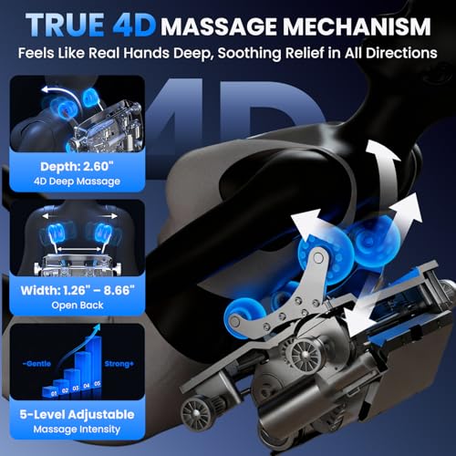 Notired Space Walk & Ankle Stretch 4D Massage Chair Full Body, Unique 2026 Zero Gravity SL-Track Shiatsu Massage Chair Rec...