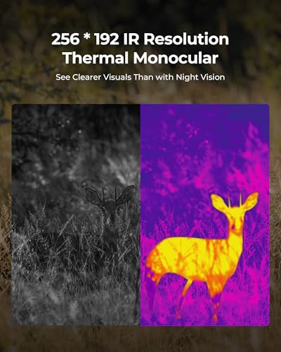 TOPDON TS004 Thermal Imaging Monocular, 320 x 240 TISR 256 x 192 IR Resolution, Supported Wireless Connection, 13mm 50Hz T...