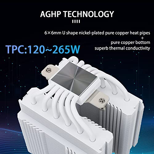 Thermalright Peerless Assassin 120 SE ARGB White CPU Air Cooler, 6 Heat Pipes CPU Cooler, Dual 120mm TL-C12CW-S PWM Fan, A...