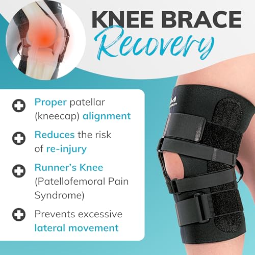 BraceAbility J Patella Knee Brace - Lateral Patellar Stabilizer with Medial and J-Lat Support Straps for Dislocation, Subl...