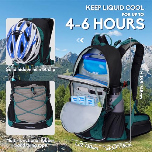 N NEVO RHINO Hydration Backpack with Water Bladder 3L, Hiking Backpack with Rain Cover, Insulation Water Daypack for Cycli...