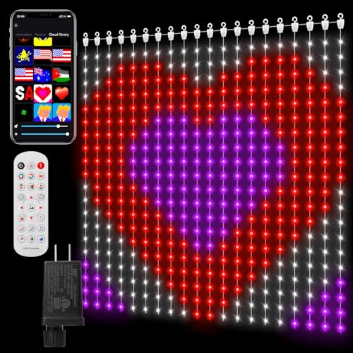 CoziTech Smart Curtain Lights 400 LED, Color Changing LED Curtains Light 6.6 * 6.6 FT, DIY Fairy String Light Curtain for ...
