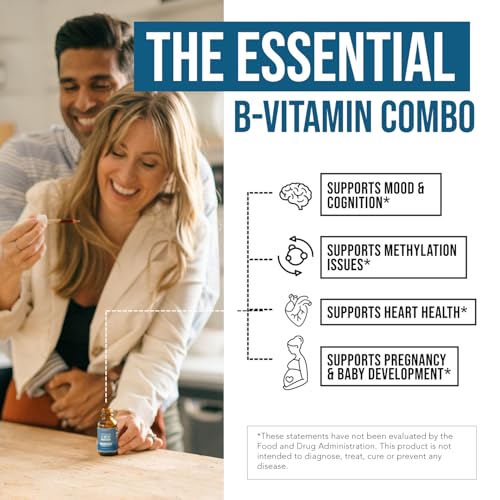 L Methyl Folate 15mg Plus Methyl B12 Cofactor – Organic Berry Flavor, High Potency Liquid Sublingual Active 5-MTHF Form - ...