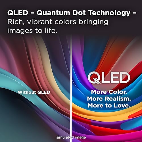 TCL 65 Inch Class T7 Series | 4K QLED HDR | 65T7, 2025 Model | 120HZ-144HZ High Brightness Smart Google TV Dolby Atmos Aud...