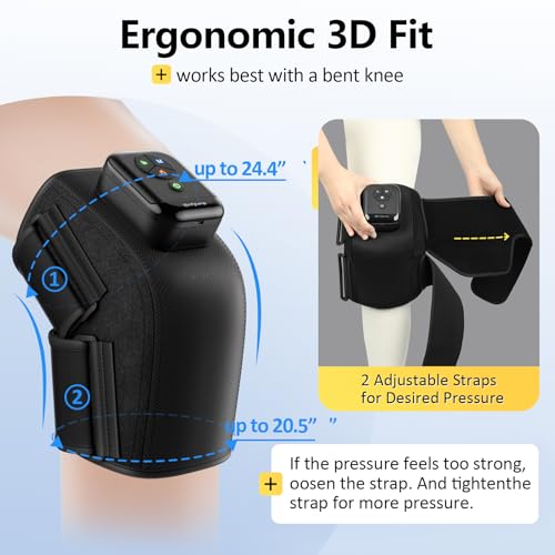 Comfytemp Air Compression Therapy Device K1006, Cordless Knee Massager for Circulation and Pain Relief, FSA Eligible HSA H...