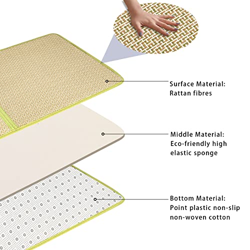 Eanpet Japanese Tatami Mat Foldable Floor Mats Non-Slip Futon Mattress Sleeping Mat Summer Yoga Mat Indoor Outdoor Runner ...