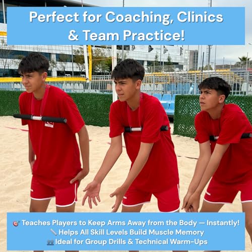 BOARDEE Bump-Pass Volleyball Training Kit - Foldable Lightweight Aluminum Sticks for Correcting Bump-Pass, Passing Practic...