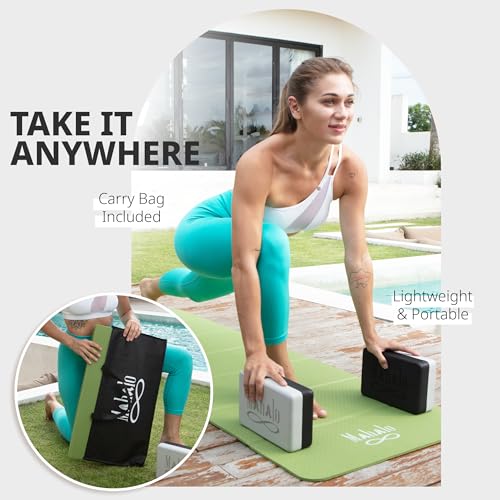 Foldable Yoga Mat + Carry Bag, 6mm 7-fold Workout Mat, Easy to Store, Anti-Slip Folding Exercise Mat for Yoga, Pilates, Ho...