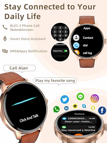 KPEP Fitness Watches for Women Men with 3 Bands, 1.43" AMOLED Screen Smartwatches Make & Answer Calls, SpO2 Heart Rate Mon...