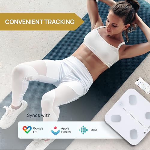 INEVIFIT Smart Body Fat Scale, Highly Accurate Bluetooth Digital Bathroom Body Composition Analyzer, Measures Weight, Body...