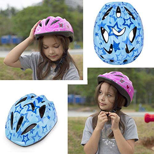 Kid Bicycle Helmets, LX LERMX Kids Bike Helmet Ages 3-5/5-14 Adjustable from Toddler to Youth Size, Durable Kids Bike Helm...