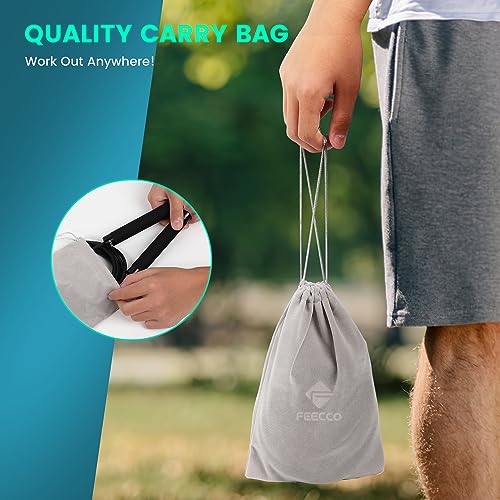 FEECCO 1/2 lb Weighted Jump Rope for Boxing, Cardio, Crossfit Workout, 8~11ft Range Adjustable Length Steel Ropes with Bal...