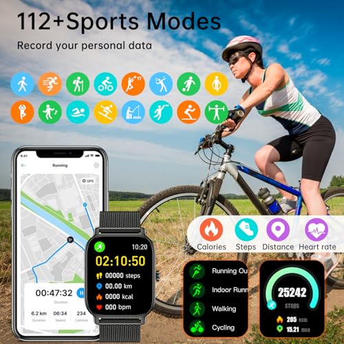 Smart Watch for Men Women Fitness: Make Answer Call Digital Mens Watches Waterproof Running Pedometer Smartwatch for Andro...