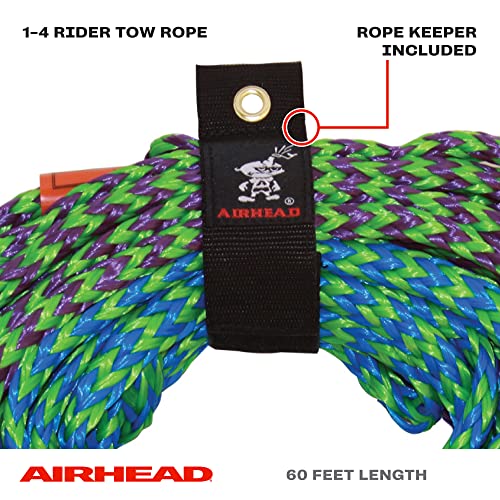 Airhead Tow Rope, 1-4 Rider Rope for Towable Tubes Multi, 9/16"