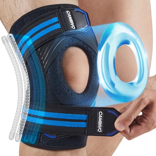 CAMBIVO Knee Brace for Knee Pain with Side Stabilizers for Women and men, Compression Knee Support with Patella Gel Pads, ...