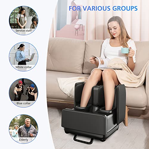 COMFIER 2 in 1 FSA Foot Massager Machine, HSA Shiatsu Foot and Calf Massager with Heat,Kneading,Vibration,Compression Mass...