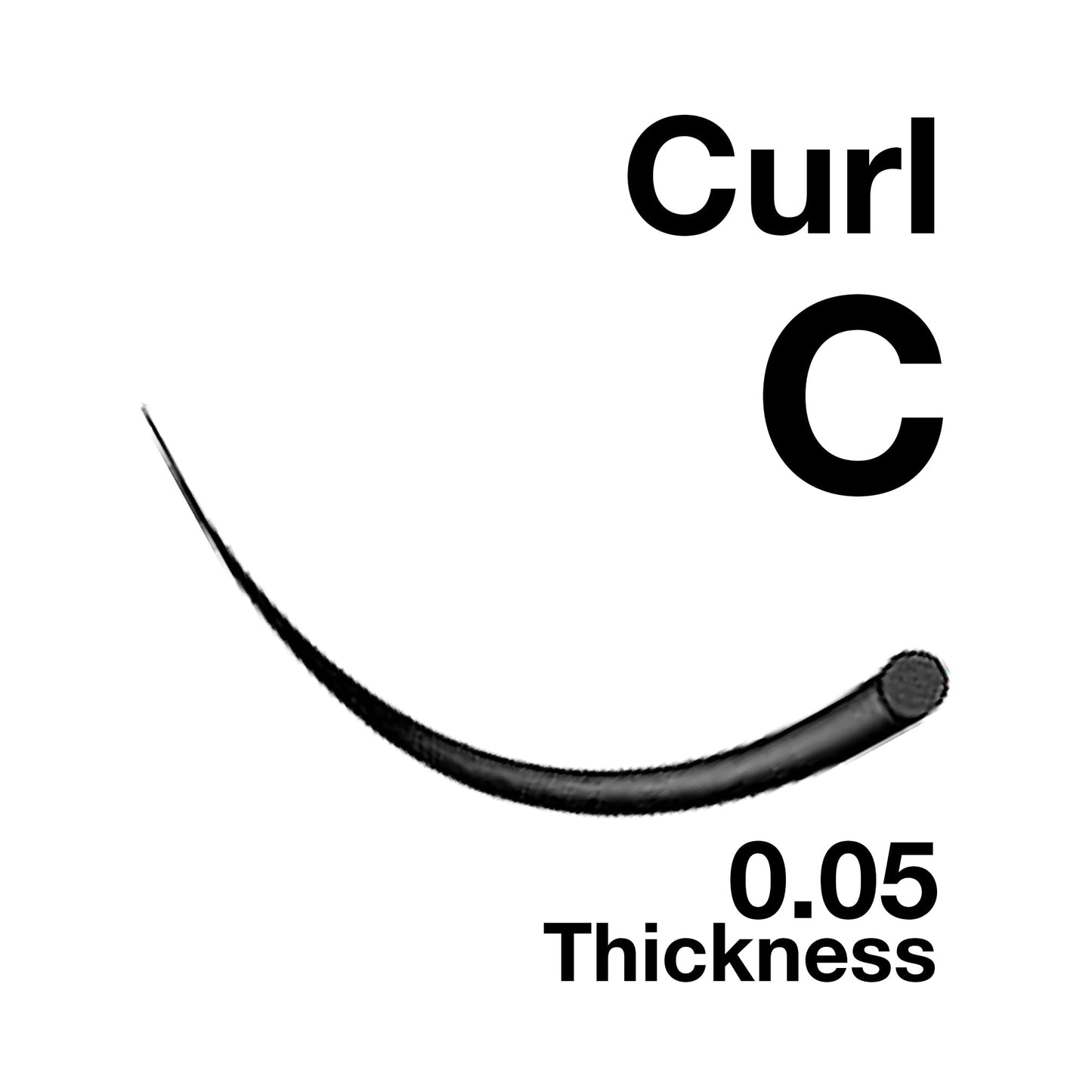 EMILYSTORES Lash Extensions 0.05mm Thickness C Curl 17mm Length Volume Eyelashes For Eyelash Extensions(0.05,C,17mm)