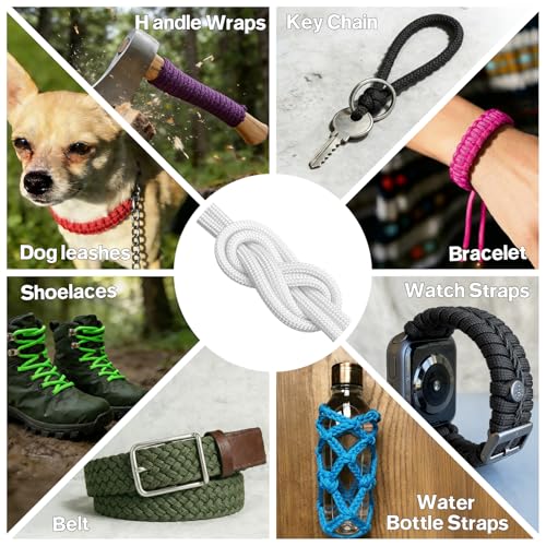 HOKINETY Paracord Rope 750 - Parachute para Cord 4mm 11 Strand Spool Rope Utility Nylon String for Outdoor Camping Surviva...