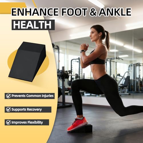 Sissatthai Squat Wedge Block Yoga Wedge Blocks 2 Pack, Yoga Foam Wedges Exercise Foot Wedges Block for Workout Heel Elevat...